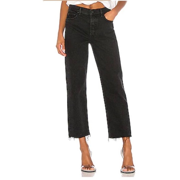 GRLFRND Button Fly Raw Hem Straight Leg Helena Jeans in All I Need Sz 25 - Picture 1 of 7